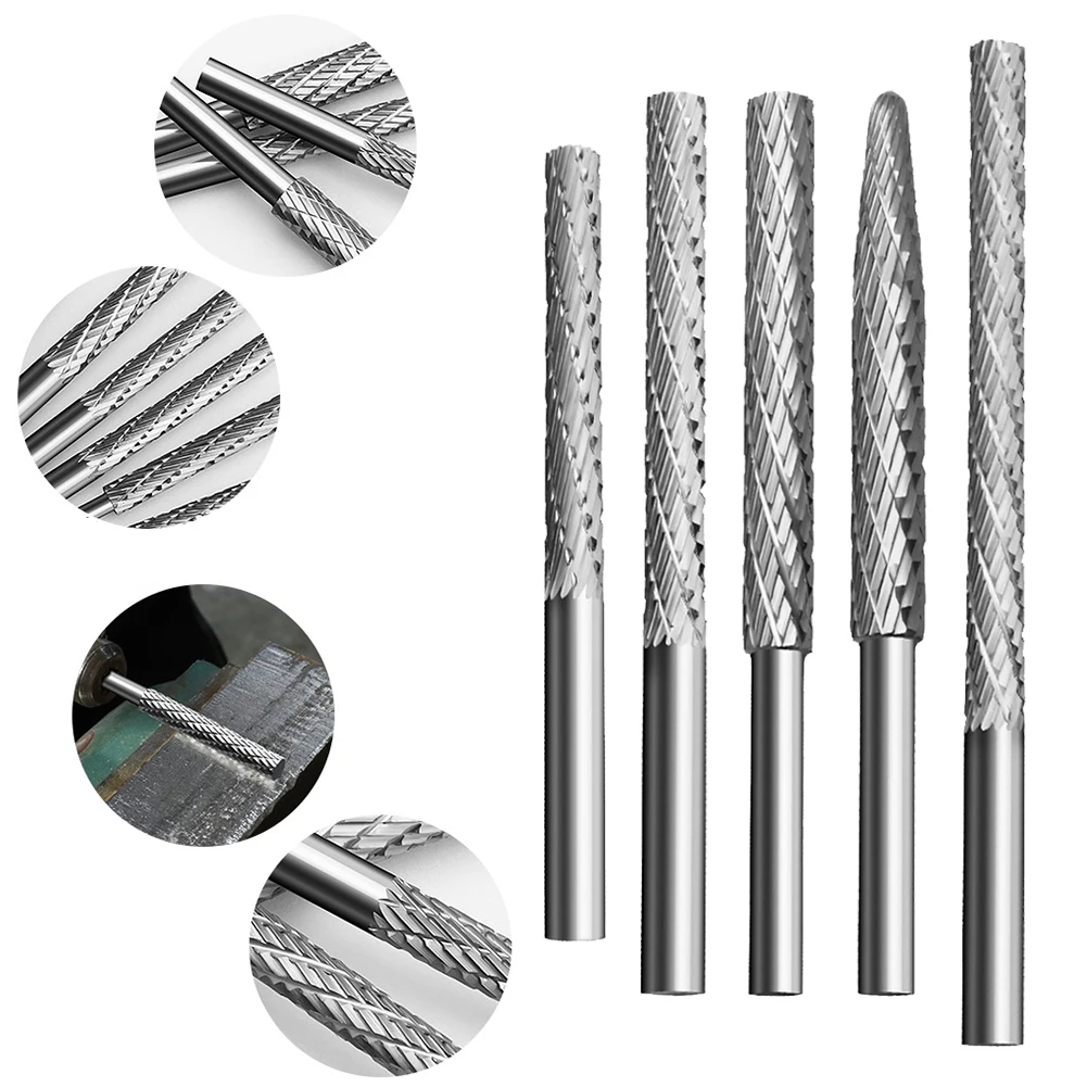 1PC 6mm Rotary Burr Cutter High Speed Steel Rotary File For Accessories Milling Cutter Drill Bit Engraving Bits Hand Tool