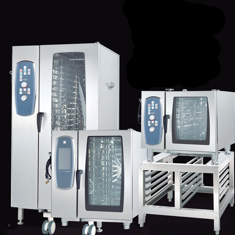 Electric 4 6 10 Trays Convection Bakery Combi Oven Combi Steamer Steam Restaurant Chinese Commercial Combination Ovens Machinery