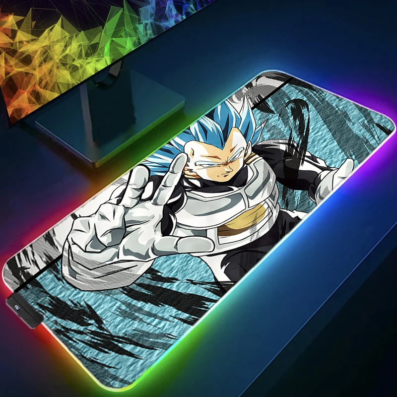 Podkładka pod mysz RGB LED D-dragon B-ball, gamingowa, antypoślizgowa, ochronna, na biurko, pod klawiaturę komputerową, podkładka pod mysz, antypoślizgowa.