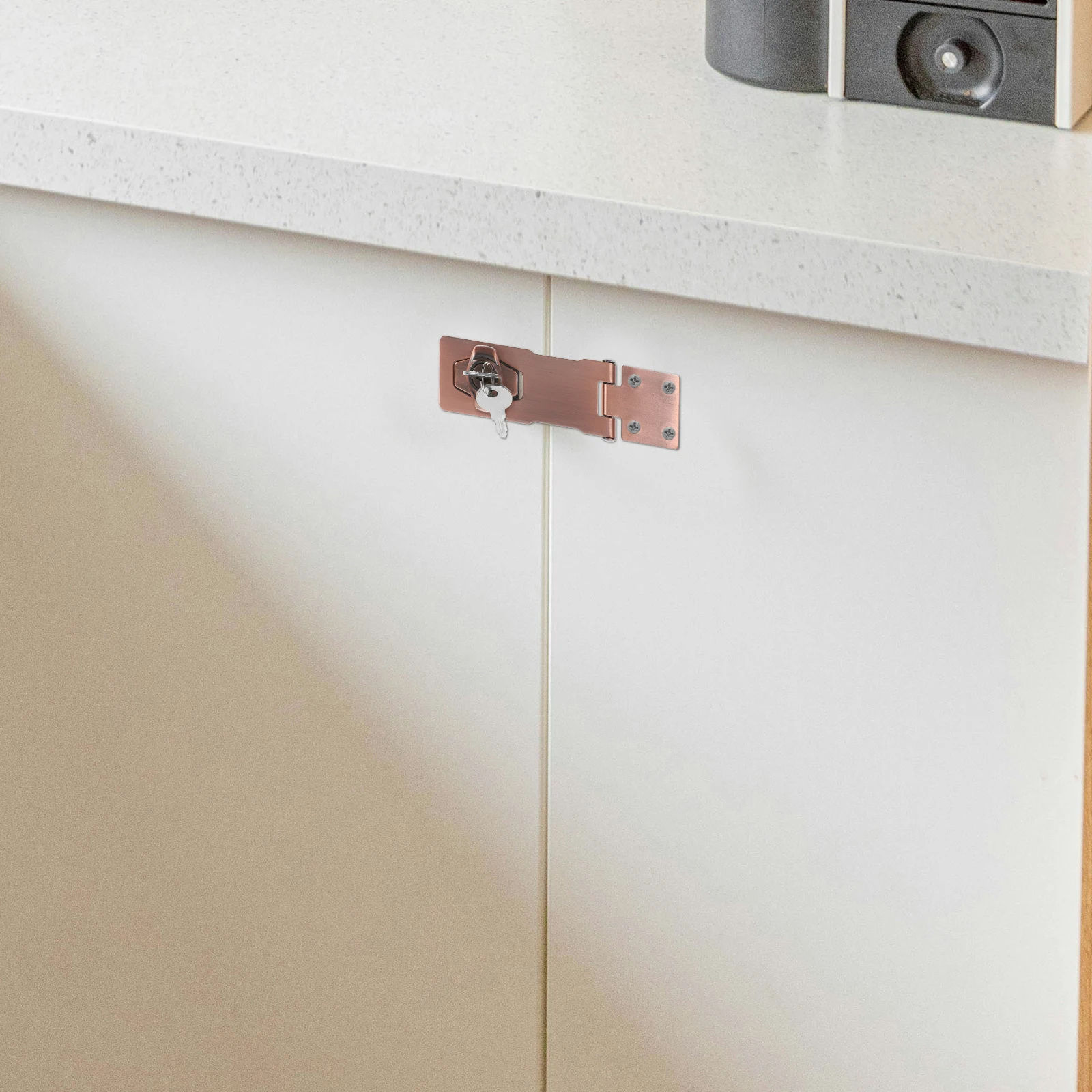 

Durable Stainless Steel Cabinet Door Lock Hasp Latch Shed Door Hardware Security Filing Cabinet Padlock Hinge