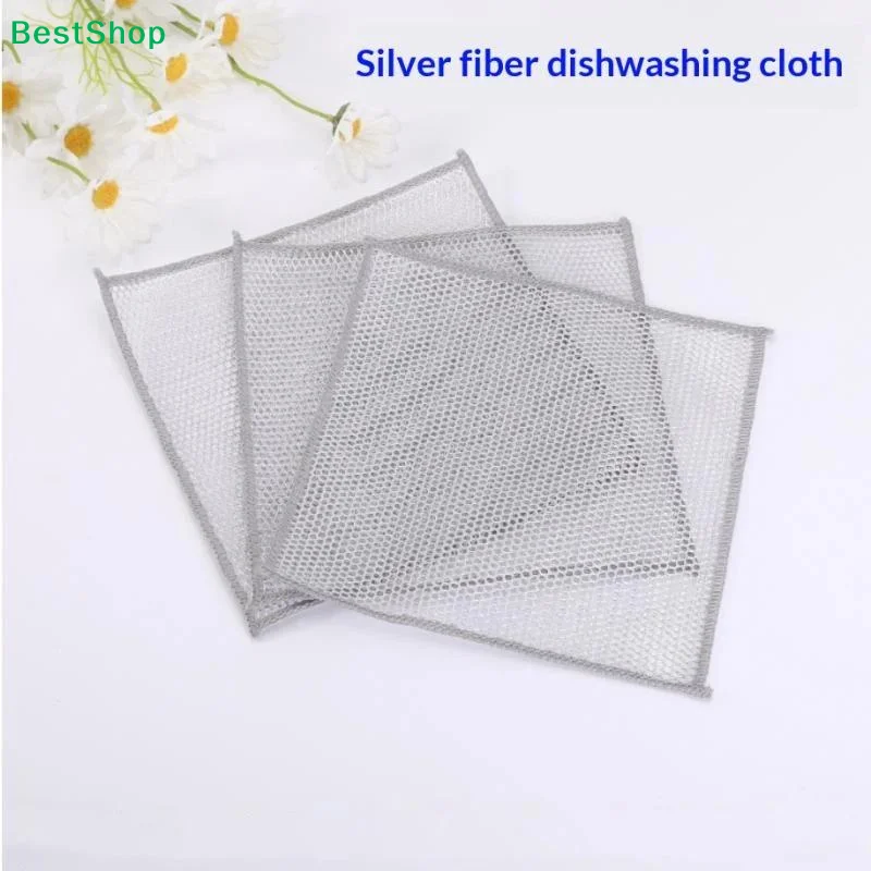 ♬10Pcs Cloth Metal Wire Cleaning Kit Non Oley Mesh Suitable For Kitchen Stove Dish And Cookware Cleaning Kitchen Cloth