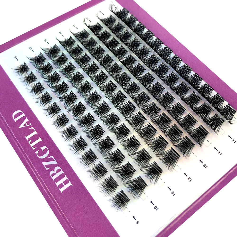 Mischen Sie 3D Fluffy Single Cluster Falsche Wimpern, vorgefertigte Volumenfächer, einzelne Wimpern, segmentierte natürliche gefälschte Wimpern für die Augenverlängerung – Detail 29