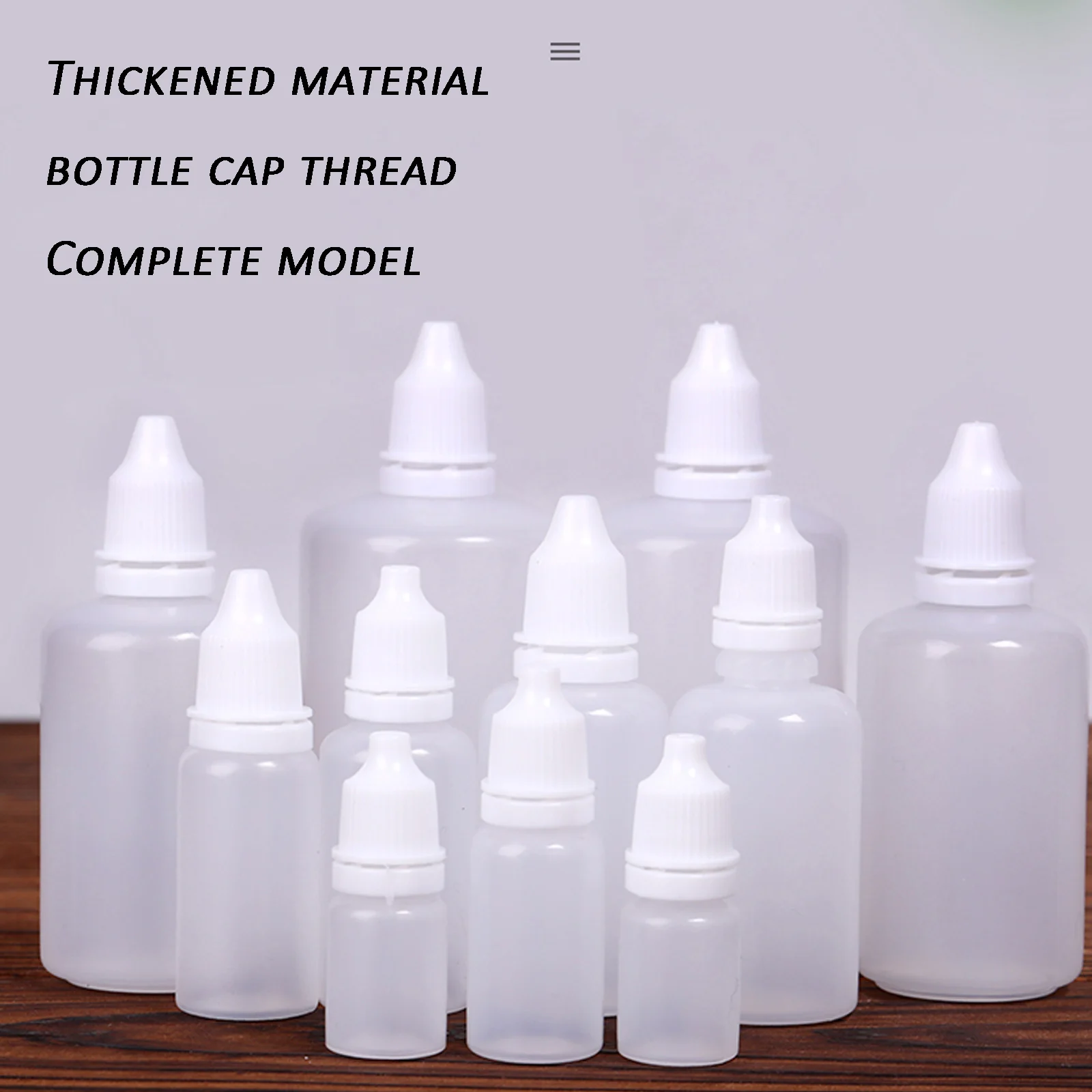 5PCS 5ML/10ML/15ML/20ML/30ML/50ML Eyes Liquid Dropper Refillable Bottles Empty Plastic Squeezable Bottle Travel Paint