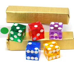 5pcs D6 Acrylic Right Angle Dice Board Game Dice Set Polyhedral Table Game Dice Role-Playing RPG Dice