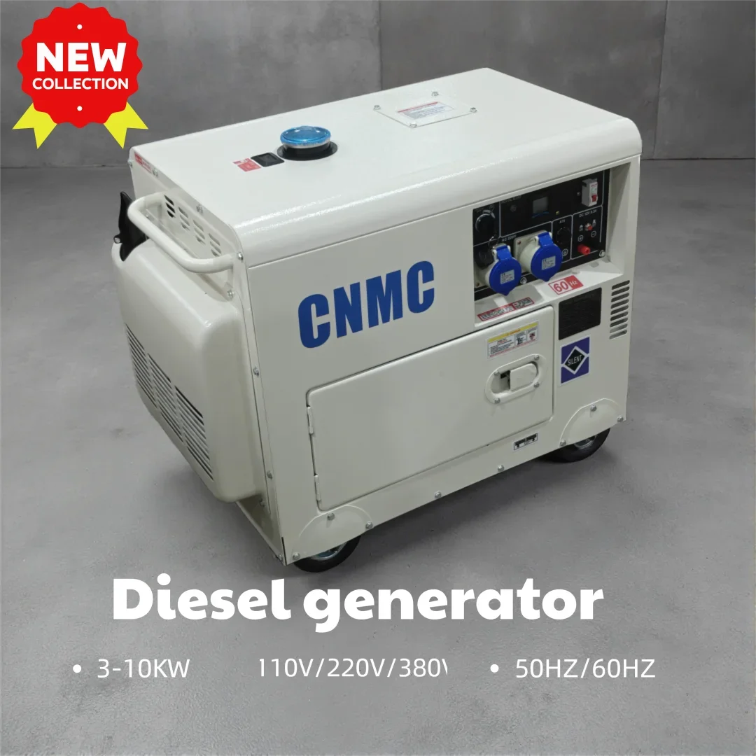 

CNMC 3KW 5KW 8KW 10KW 50HZ/60HZ/110V/220V/380V Silent generators for home electricity diesel generator Electric Mobility Wheels