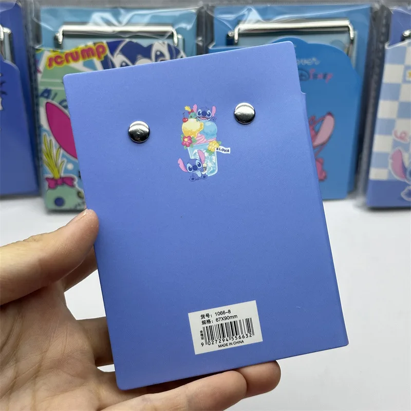 Disney Stitch board clip memo pad Anime Stitch color page memo pad mini clamp notebook kids Gifts Toys