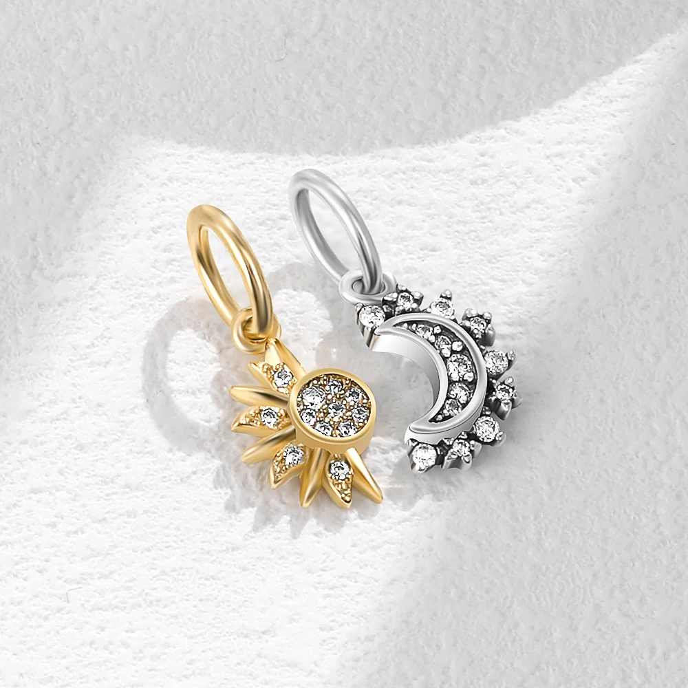 New Charm Milky Way Astronaut Sun Moon Star Beads Fit Original 925 Silver Bracelet Necklace Accessory DIY Jewelry Key Chain Gift view 4