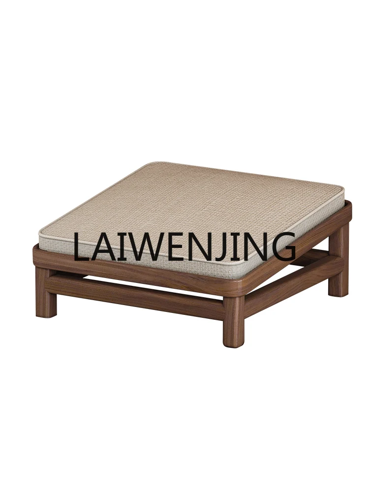 Chinese-Style Solid Wood Home Pray Cushion Temple Futon Meditation Cushion Black Walnut Worship Chair