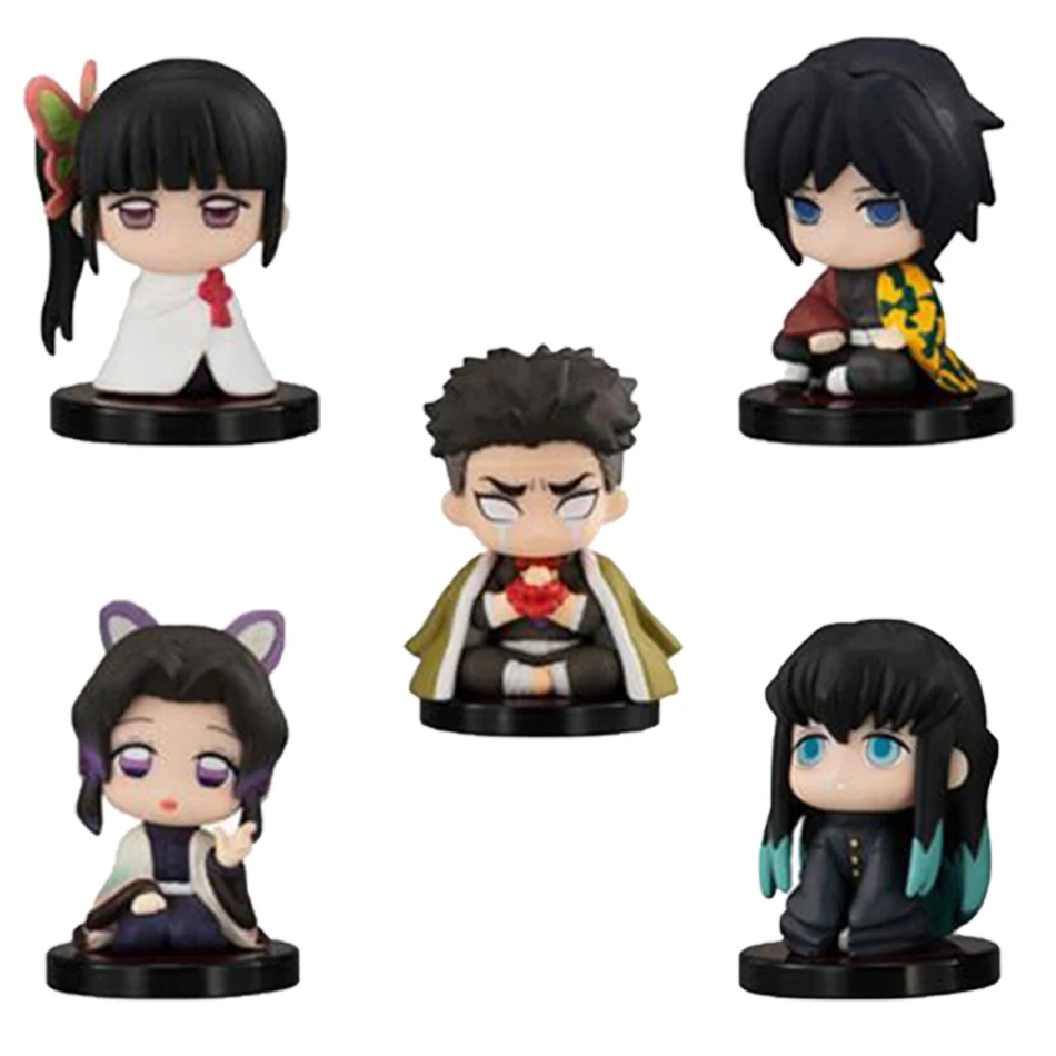 Q Posket Figure Wholesale Demon Slayer Mini Figurine 5Pcs 10Pcs 12Pcs 15Pcs Sets Kimetsu No Yaiba Small PVC Dolls Desktop Decora