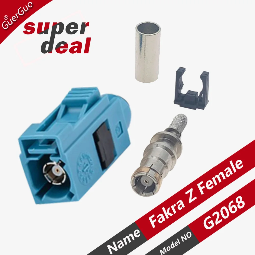 1PC Universal Fakra Z Male / Female Jack Plug Connector Soldering RF Coaxial Wire Connectors for RG316 / RG174 Pigtail Cable