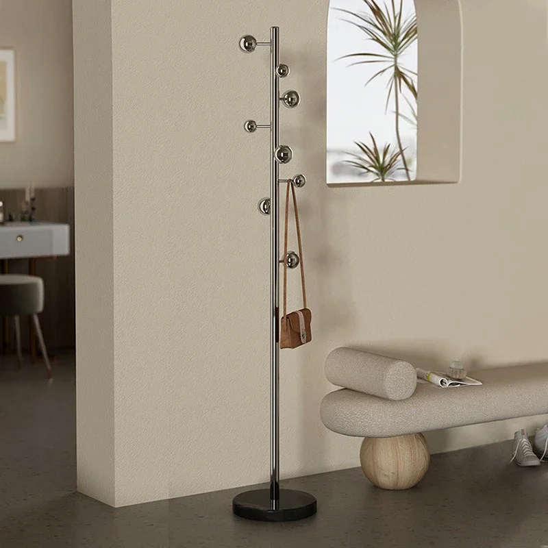 

Vertical Floor Coat Hanger Stainless Steel Design Luxury Entrance Home Living Room Coat Stand Modern Bedroom Hangers Simplicity