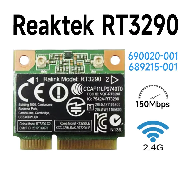 RALINK Reaktek RT3290RT 3290 HALF-MINI WIRELESS N CARD MINI CARD for SPS 690020-001 689215-001 PCI-E WIFI 300Mbps RT3290