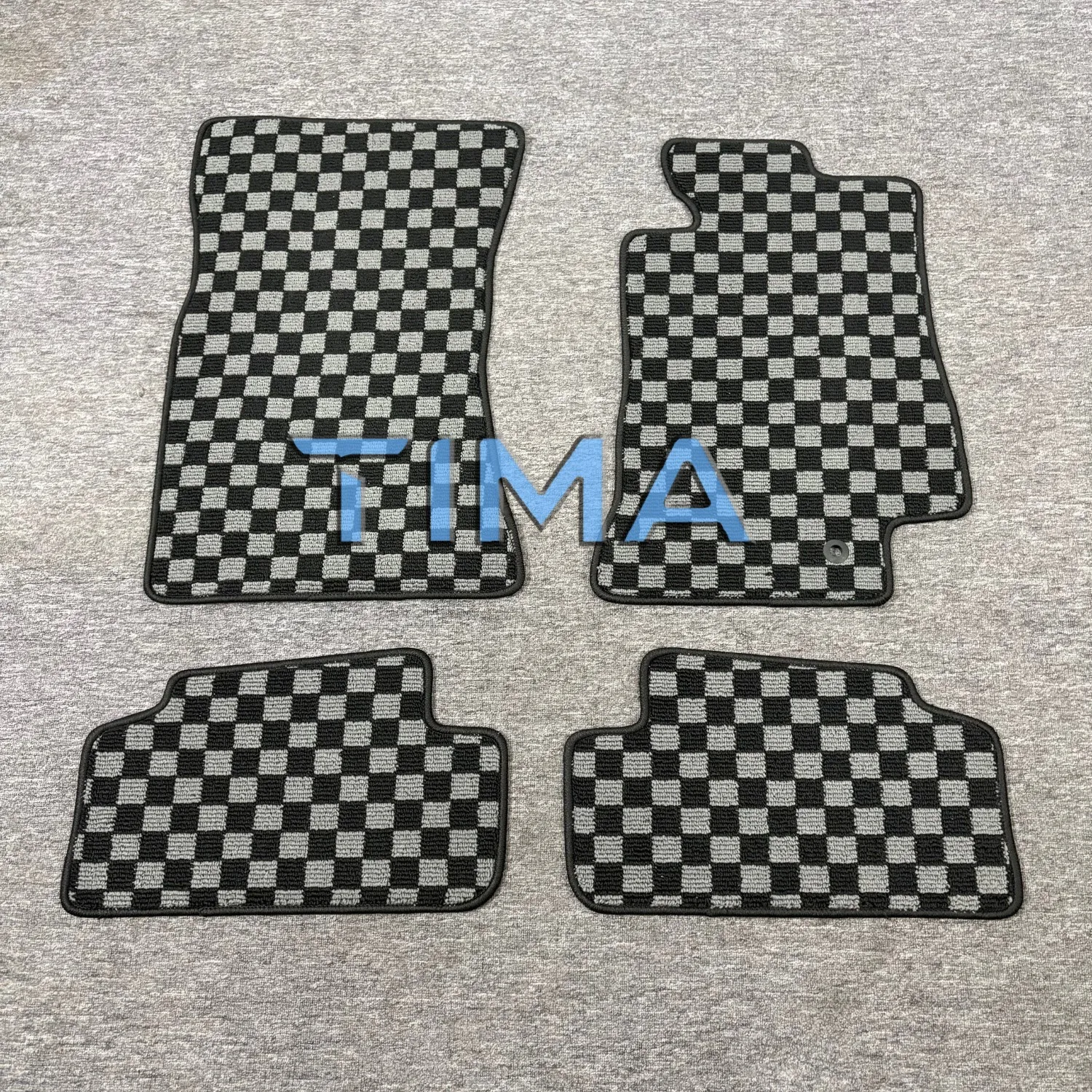 Promotion 4PCS Checkered Flag Carpet Floor Mats Front-Rear For Toyota Sprinter. JZA70. right Hand Driveor