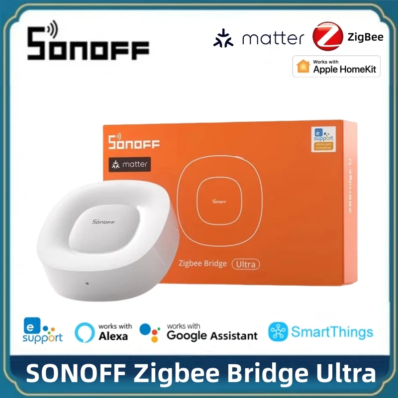 SONOFF ZBBridge-U Zigbee Matter Bridge Ultra Up to 256 Sub-devices Ethernet Connection OTA Upgrade Supports IKEA Zigbee Devices