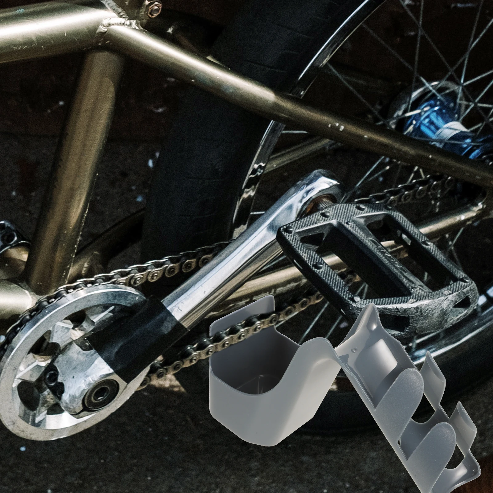 

Bike Chain Clean Tool Multi-Functional Motorcycle Bicycle Chain Cleaning Box Oil-Resistant Storage Anti-Splash Stains Collector