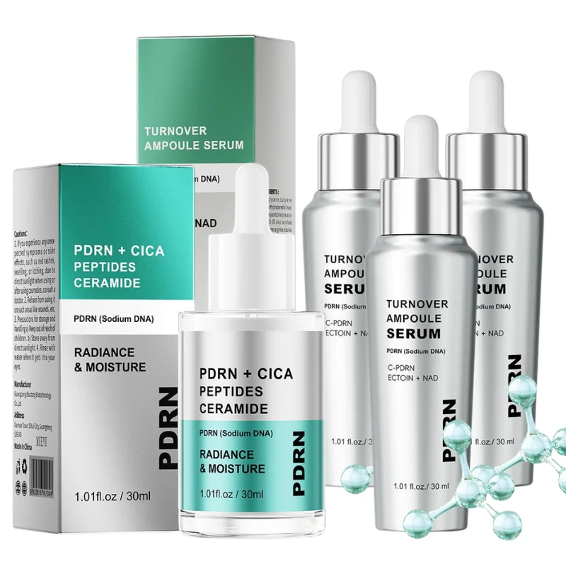 30/60/90ml PDRN Turnover Ampoule Serum Ampoule Moisturizing Skin Barrier Repair Anti Aging Brightening Serum For All Skin Type