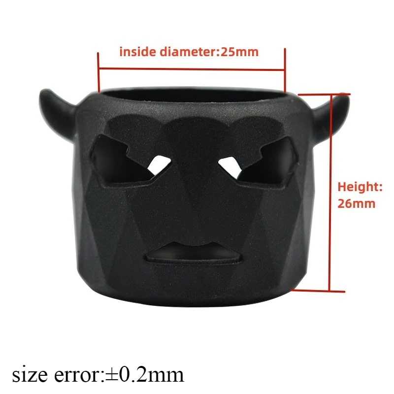 1 قطعة شريط مطاطي لزجاج الفقاعات Skrr Bull's Head شريط سيليكون لخزان الزجاج 25 مللي متر * 26 مللي متر