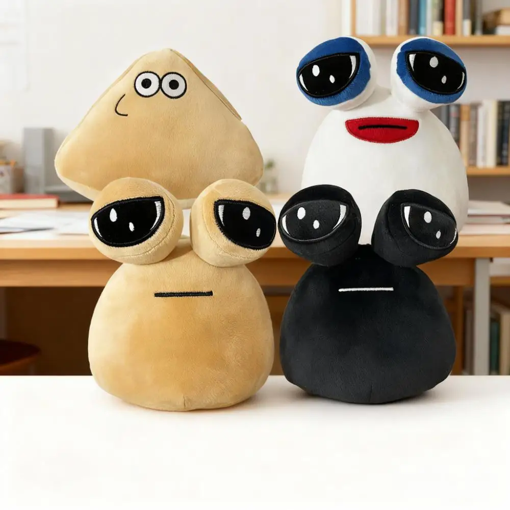 

22-27 см игра My Pet Pou, плюшевые игрушки, 3 шт., мама и 2 ребенка, My Pet Alien Pou, мягкая аниме-кукла, подарки на день рождения для детей и мальчиков