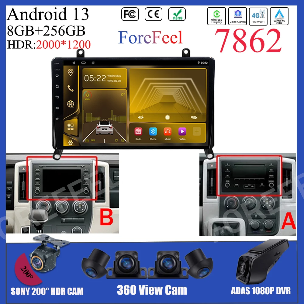 

For Toyota Hiace H300 VI GranAce I 2019 - 2022 Screen Android Video Player Navigation GPS Bluetooth Stereo Head Unit Auto radio