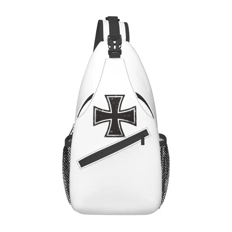 

German Iron Cross Sling Crossbody Chest Bag Men Fashion Shoulder Backpack for Hiking