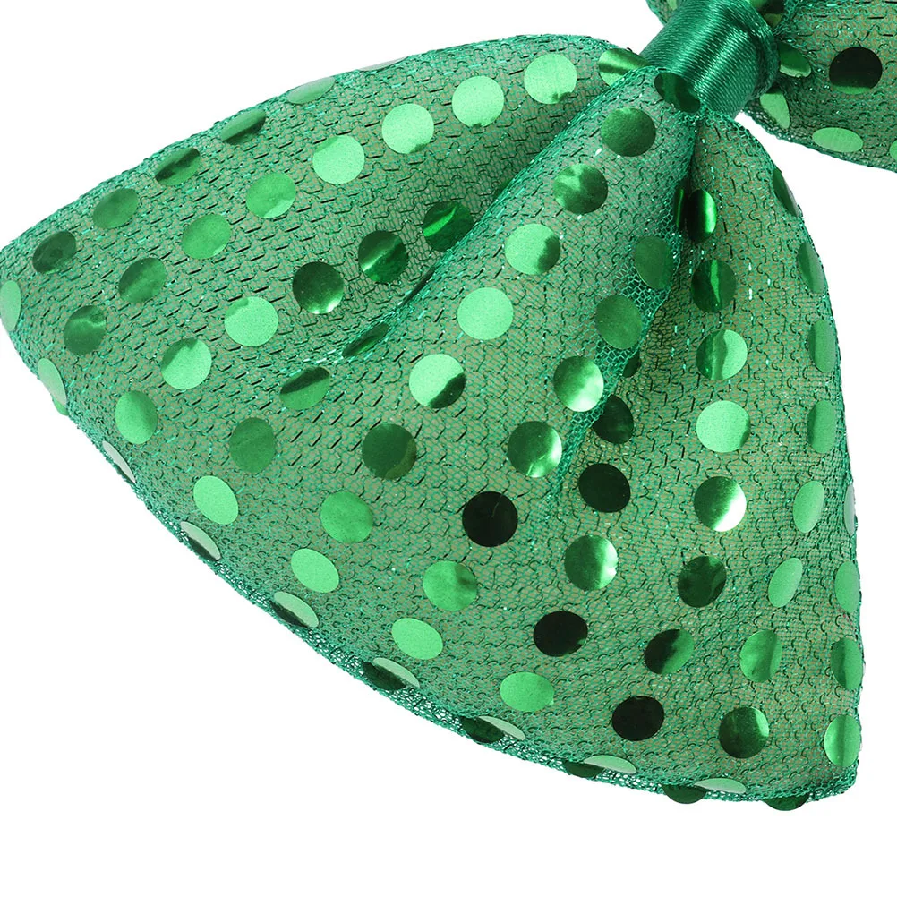 2pcs Sequin Bowties Festive Party Accessory Set For Masquerade Carnival Costume Events Photo Props Grooms Bowtie St Patrick Day