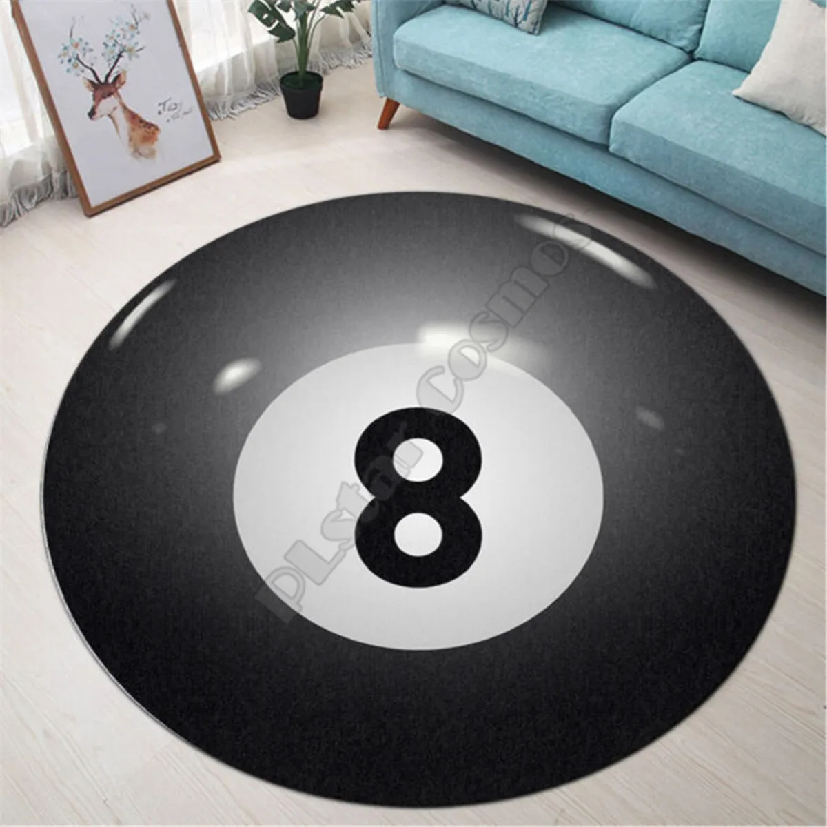 

Love Billiard Balls Sport Premium Round Rug 3D Rug Non-slip Mat Dining Room Living Room Soft Bedroom Carpet 02