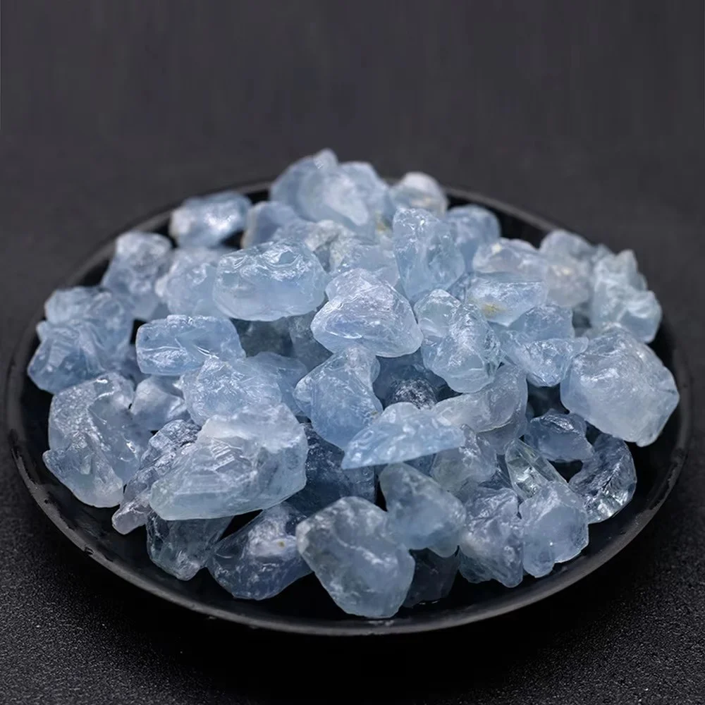 Raw Blue Celestite Chip Rocks Natural Crystal Quartz Healing Reiki Rough Stone Aquarium Decor Mineral Specimen