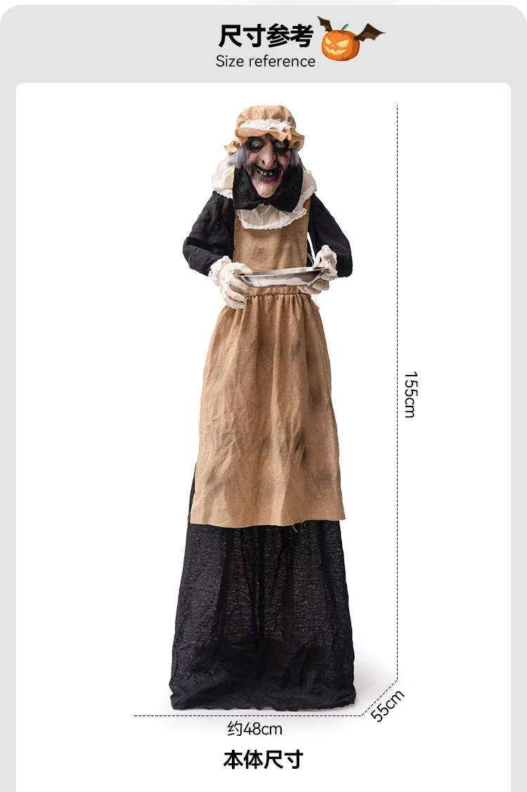 Factory Direct 20.26 million Holy Day Cross-border Hot Sale 1.55m End Plate Witch Old Lady Prop Ornament