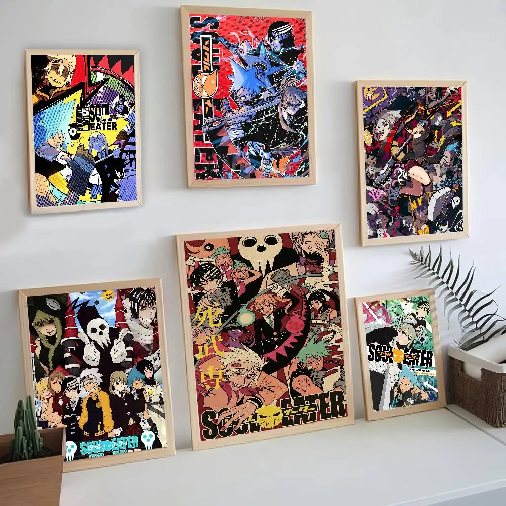 Classic Anime Soul Eater Good Quality Prints And Posters Waterproof Paper Sticker Coffee House Bar Posters Wall Stickers