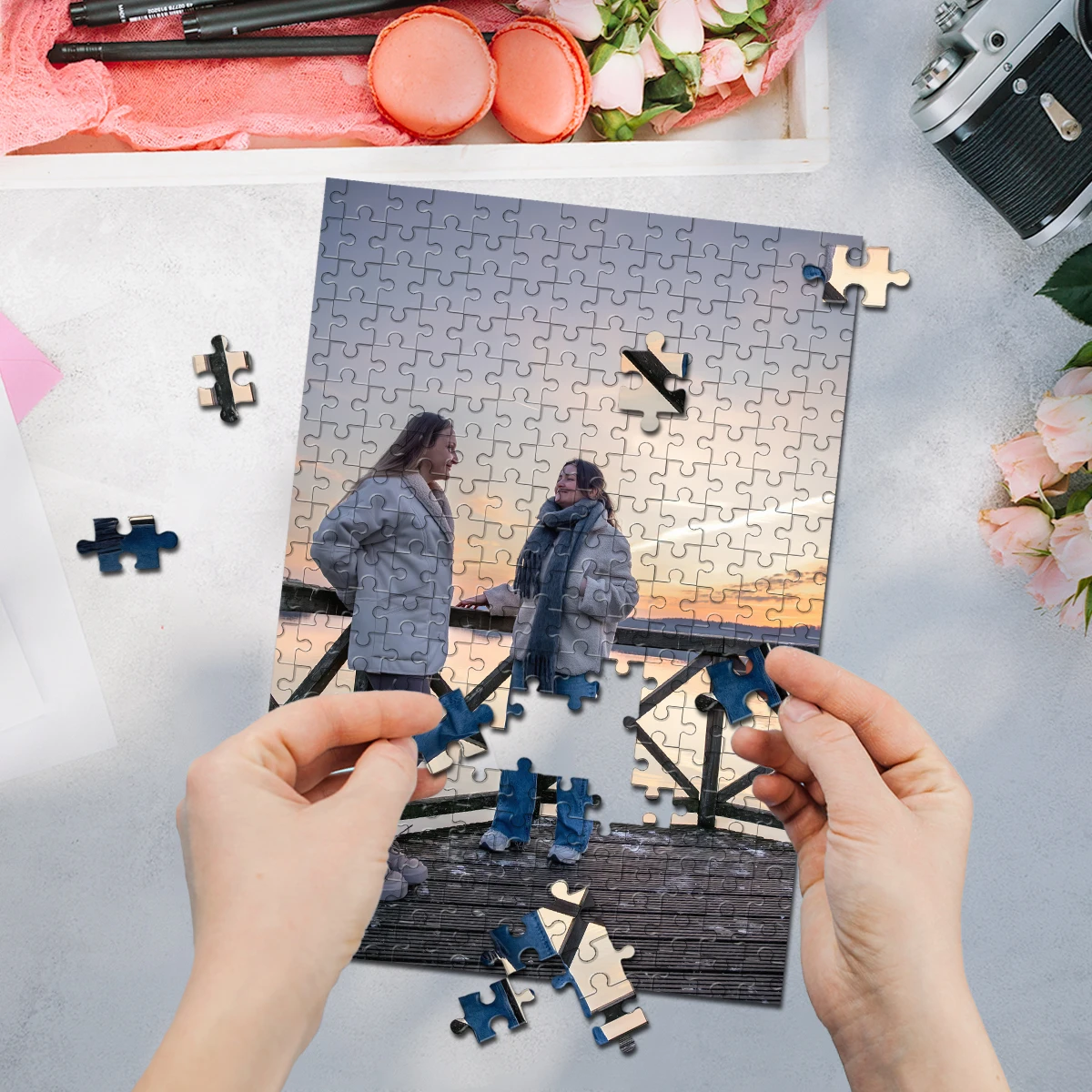 35/300/500/1038 Uds. Rompecabezas de fotos personalizado amigo regalo de cumpleaños hecho a mano personalizado con una imagen para un cumpleaños único