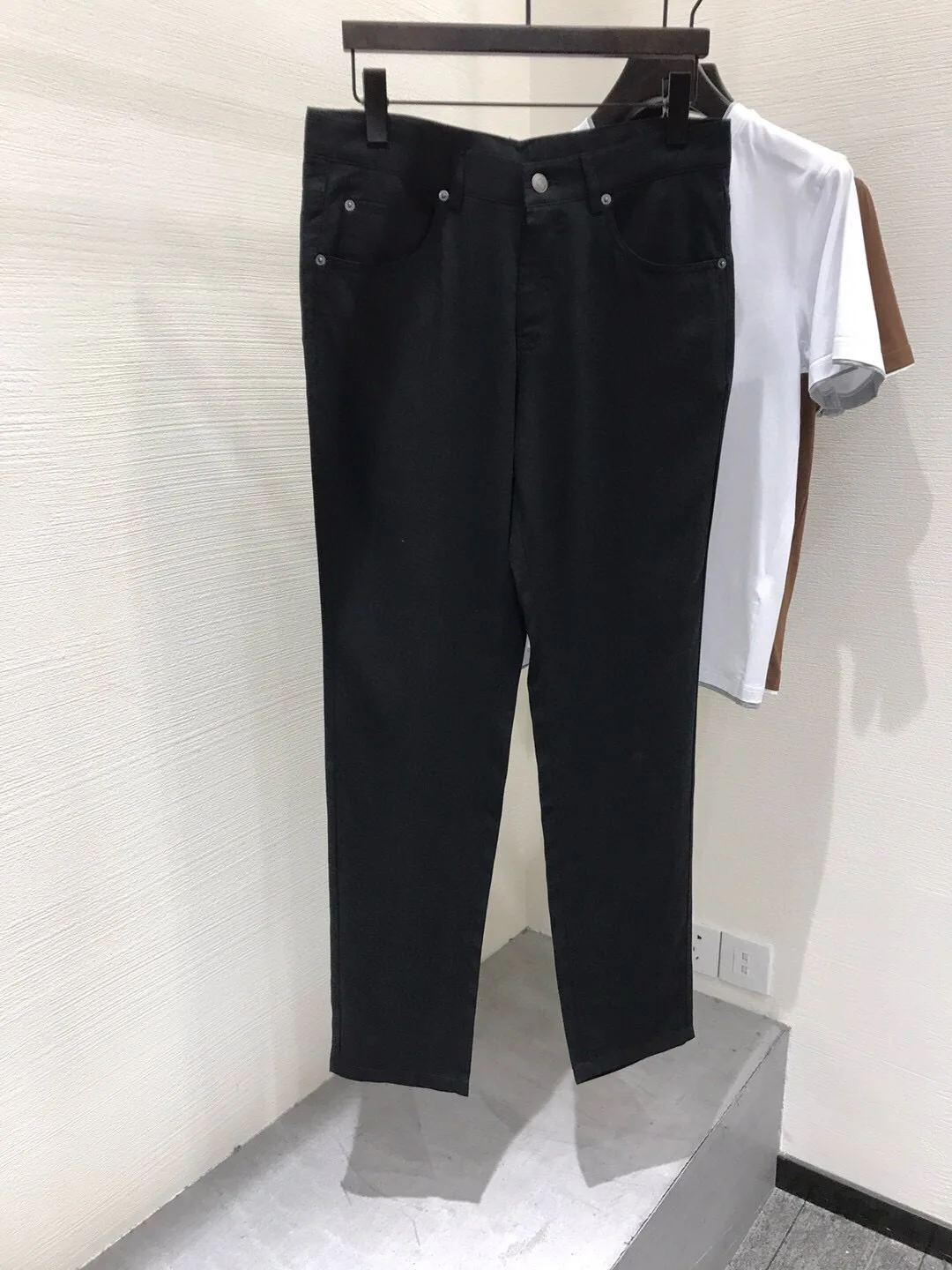 

LP old money style Italian simple solid color straight slim casual pants