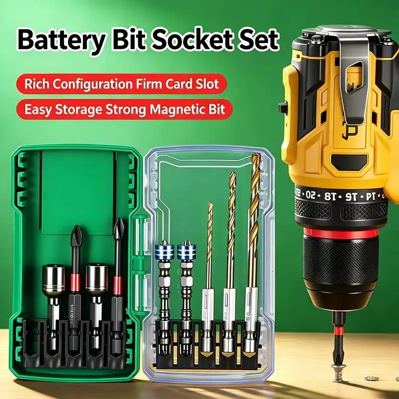10PCS Heavy Duty Impact Bit Set Fast Driving Hex Shank Drill Bits for Power Drills Masonry Wood Drilling Applications