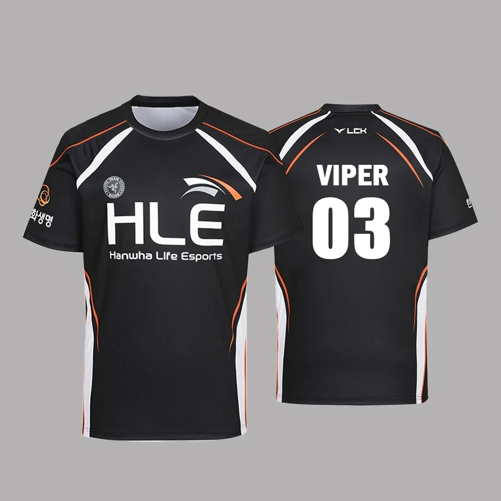 2026 New HLE Esports Club Uniform Zeus Viper Jersey League Of Legends Game Sports Training Suit T Shirts Street Wear Loose Tops