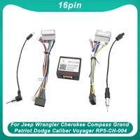 Adaptador de arnés de 16 pines para coche, decodificador Canbus para Jeep Wrangler Cherokee Compass Grand Patriot Dodge Caliber Voyager RP5-CH-004