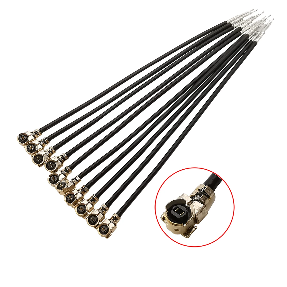 10Pcs/lot U.fl IPX /UFL Female 1.13mm Pigtail Solder Adapter Antenna WiFi Cable Extension Cord Connector Length 7CM-50CM