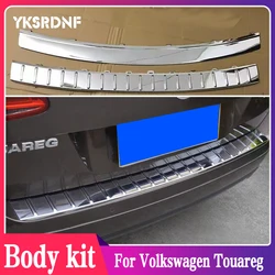For Volkswagen Touareg 2002-2018 Car cover Original factory ABS plating Rear bumper Protector Sill Car styling