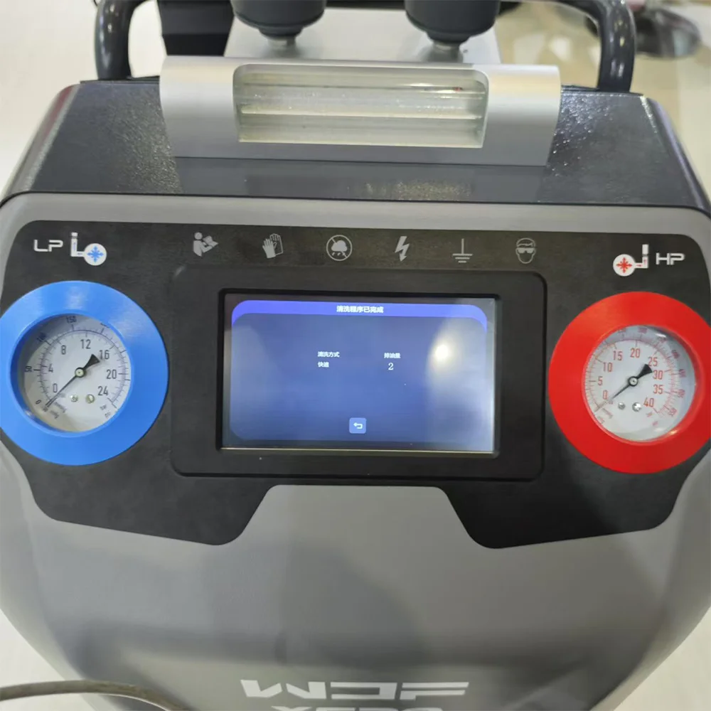 آلة شحن غاز التبريد المعدنية الذكية R134a آلة خزان الغاز لتكييف الهواء لإعادة تدوير التيار المتردد للسيارة #3