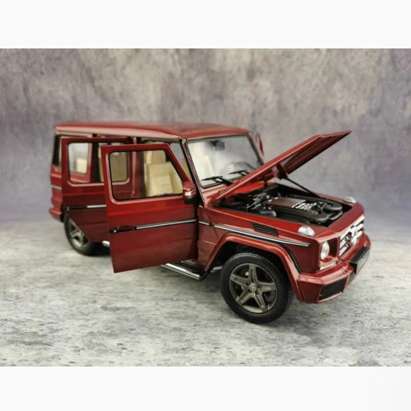 

Литой под давлением масштаб 1:18, немецкий оригинальный внедорожник G500, красный сплав, модель автомобиля, украшение, коллекция, сувенир, демонстрационные украшения, подарочная игрушка