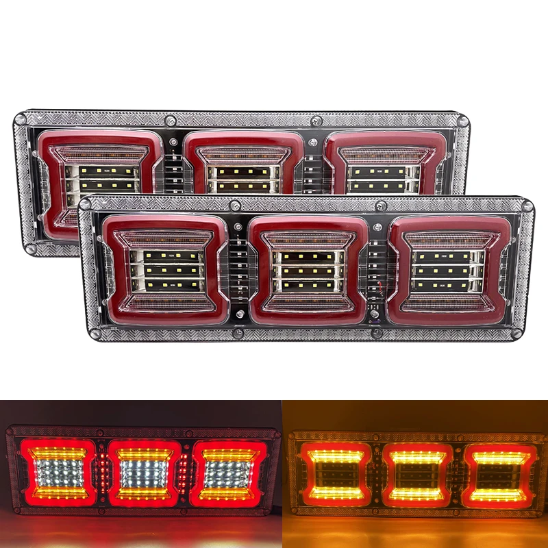 

2PCS Truck LED Rear Tail Lighttrailer Warning Light Rear Taillight for Truck Trailer Caravans UTE Camper Fog lamp taillight 24V