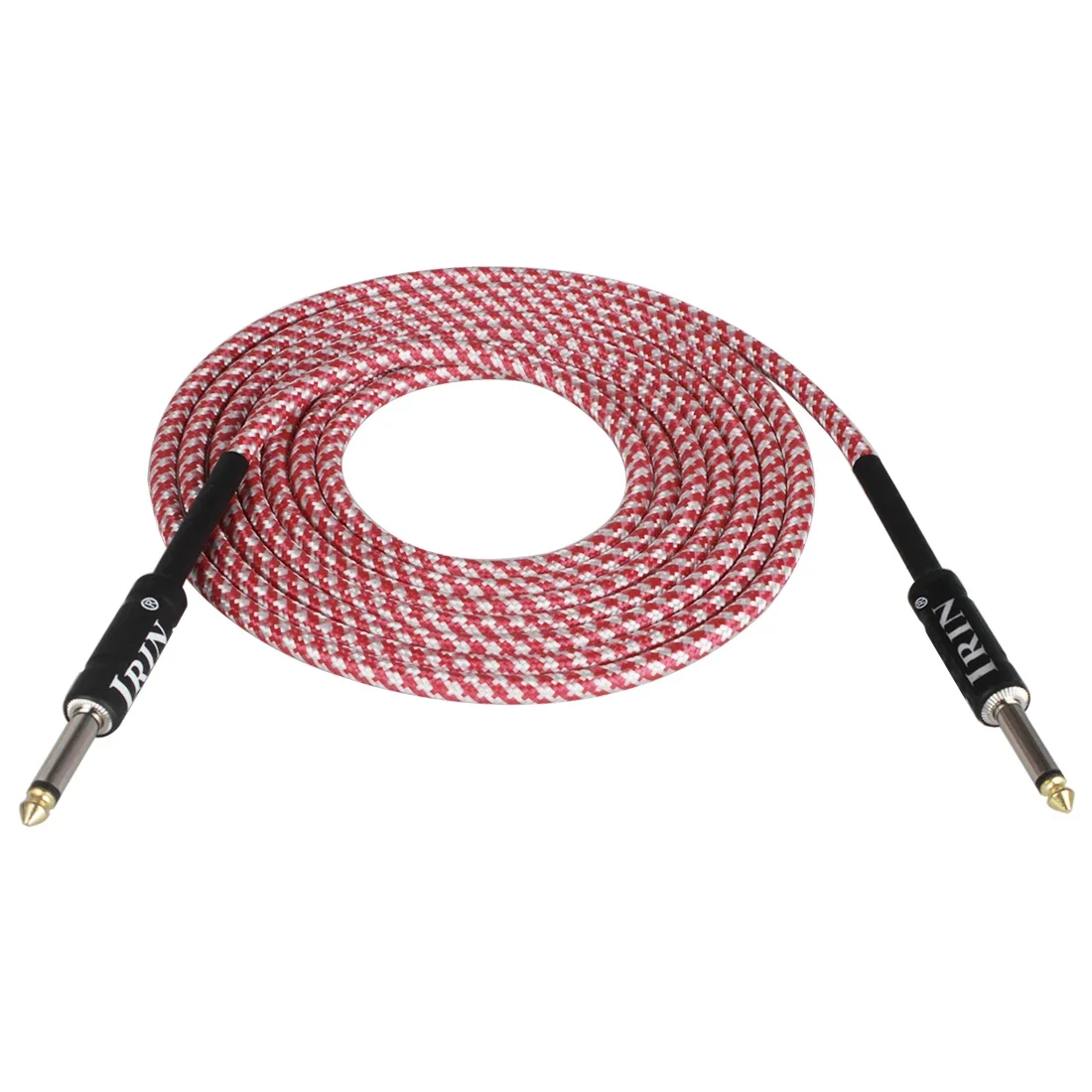 IRIN-Cable de Audio de 3M para guitarra eléctrica, Conector de níquel colorido, amplificador de bajo eléctrico, accesorio de piezas de guitarra