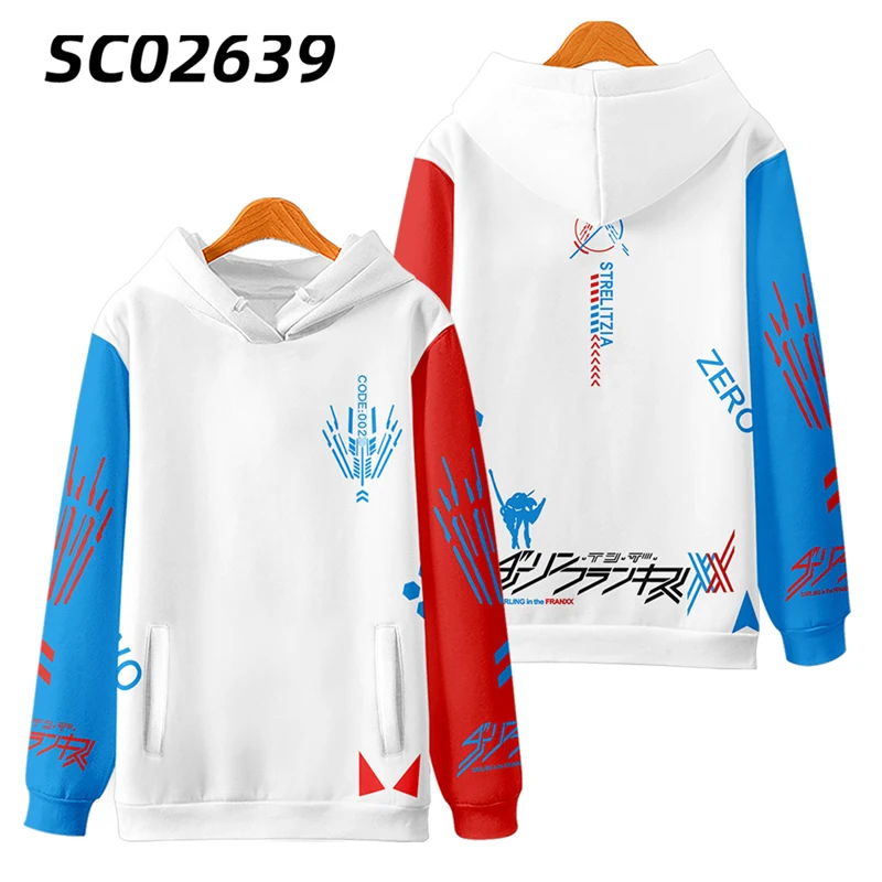 Anime Darling In The Franxx ZERO TWO Cosplay Costume 3D Print Oversized Women/Men Hoodie Sweatshirt Casual Sportswear Outerwear