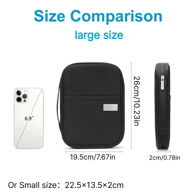 Multi-Functional ID Wallet Card Case for Business Trips Document Passport Organizer Bag Portable Travel Passport Holder Wallet