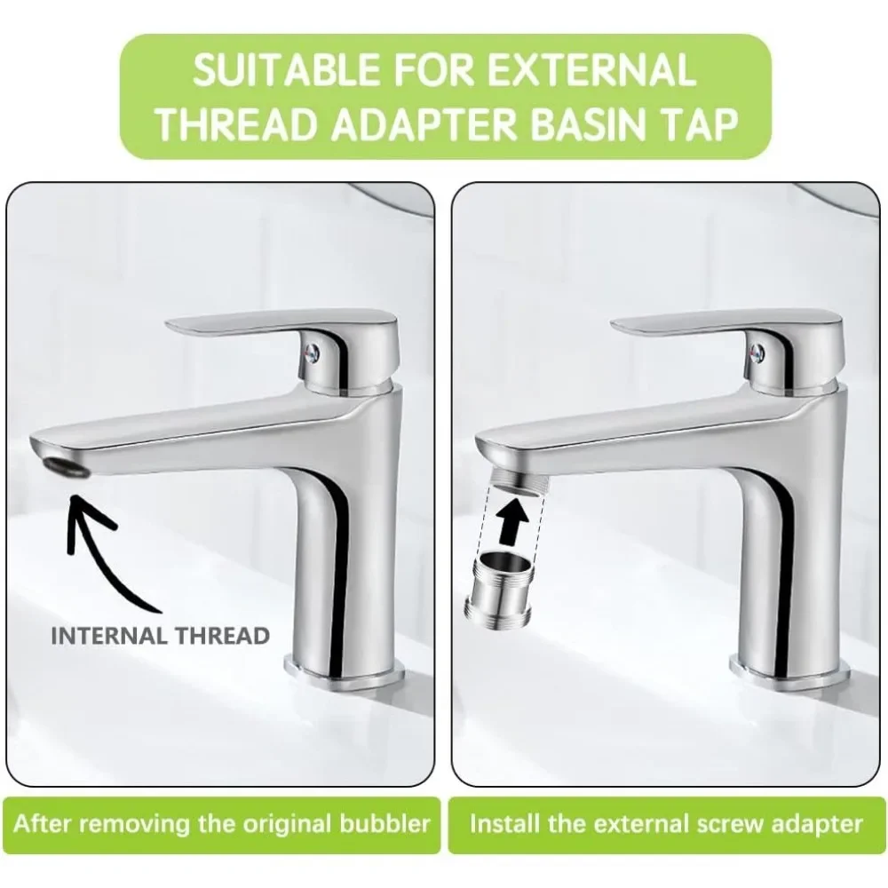 New Water Faucet Connector Threaded Washing Machine Faucet Converter Garden Hydrant Accessories Adapter Kitchen Bathroom