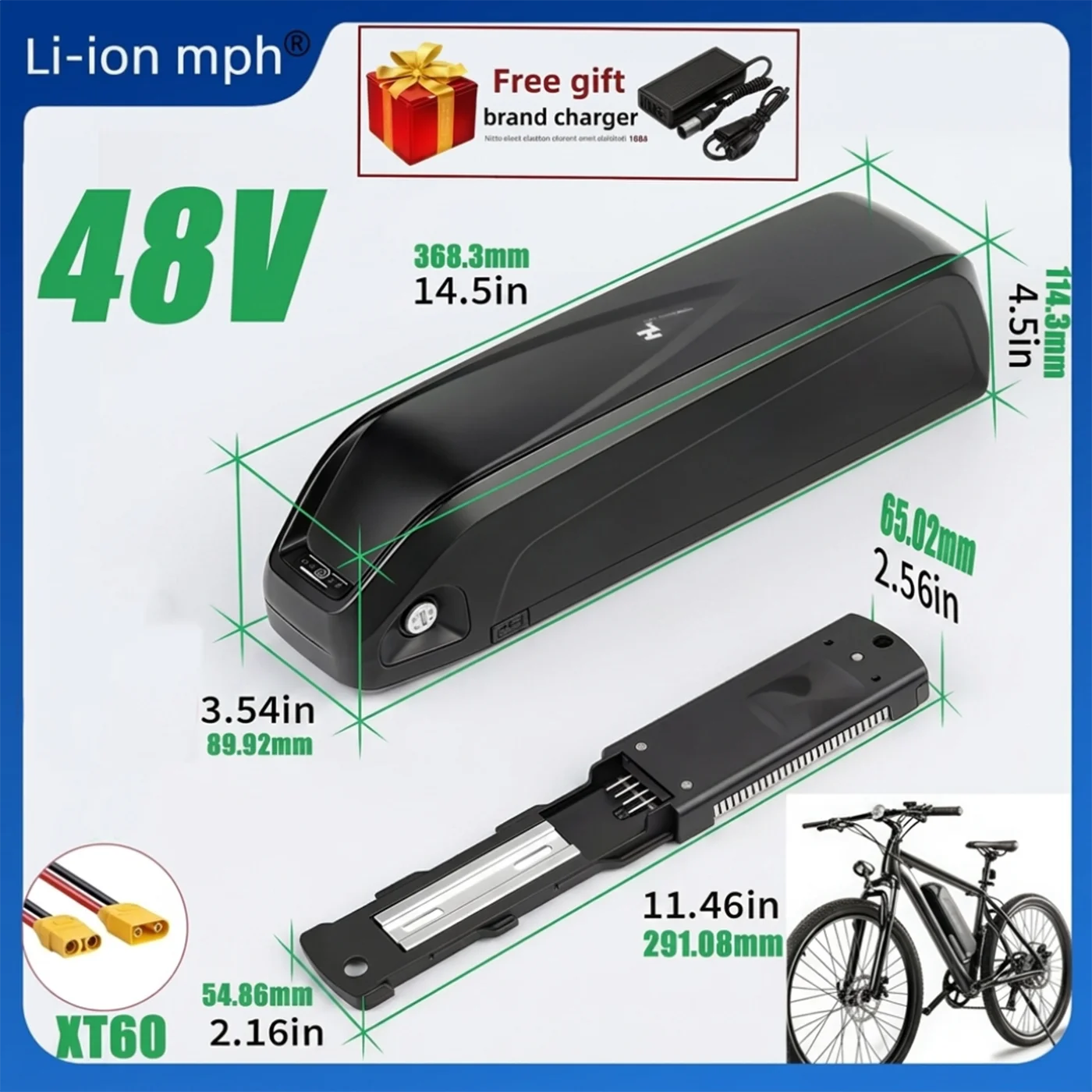 48V Elektrofahrrad Original Hochwertige 20Ah Hailong Batterie 30A BMS für Octagonal BBS02 BBS03 BBSHD Motor + 5A Ladegerät Steuerfrei Schnelle Lieferung