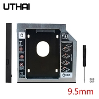 DM DW95S HDD Caddy 9.5mm Aluminum Optibay SATA 3.0 Hard Disk Drive Box Enclosure DVD Adapter 2.5 SSD 2TB For Laptop CD-ROM T01