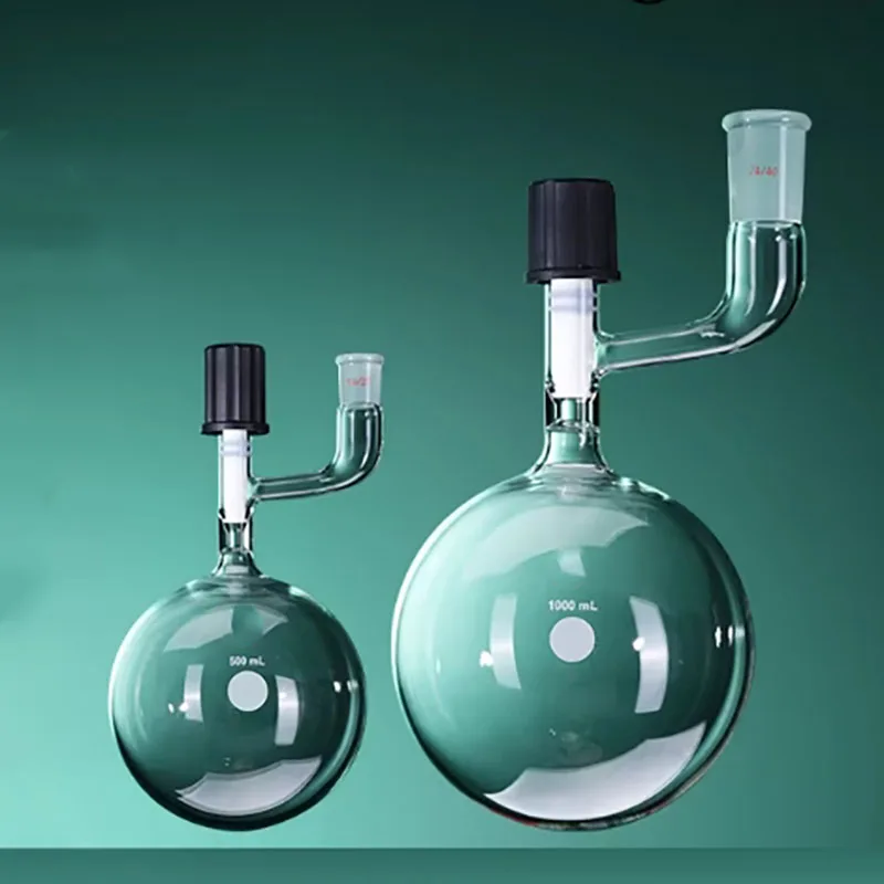 

Solvent storage bottle internal grinding mouth 14/20 19/22 24/40 10/25/50/100/250/500/1000ml 4mm/8mm high vacuum valve