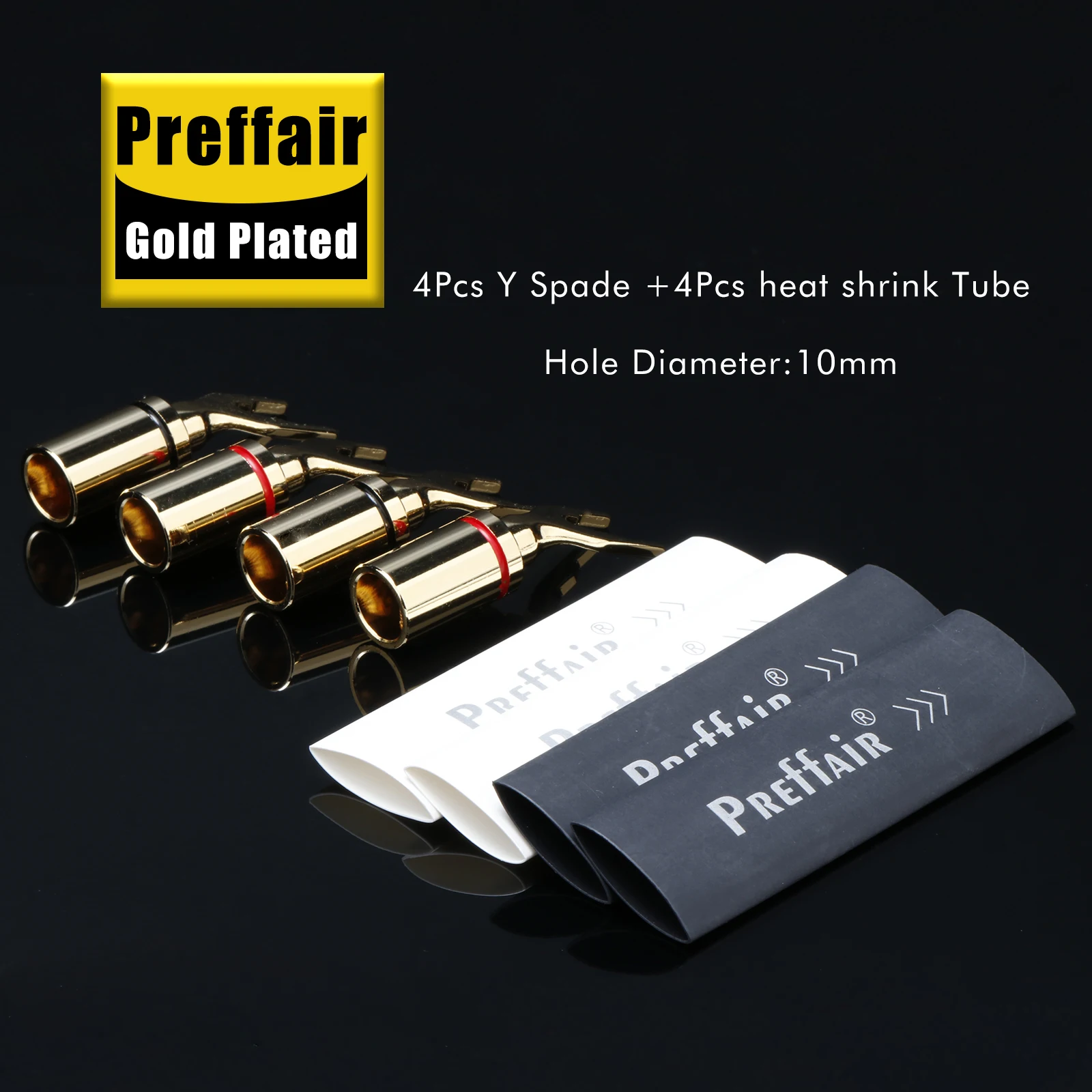 Bananenstecker Y-Verbinder aus reinem Rotkupfer, rhodium- oder goldplattiert, HIFI-Audio-Lautsprecher-Bananenstecker Y-Typ-Adapter – Detail 6