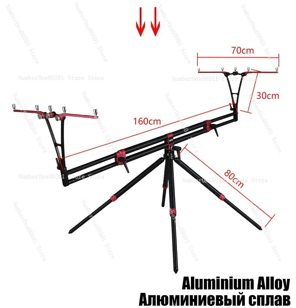 WPE-RB Multi Function Telescopic Folding Fishing Rod Holder Alloy Forged