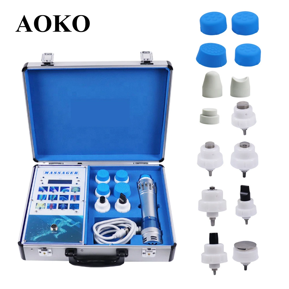 AOK NEW Touch Screen Shockwave Therapy Machine With 7 Heads ED Treatment Pain Relief Lattice Shock Wave Physiotherapy Tool