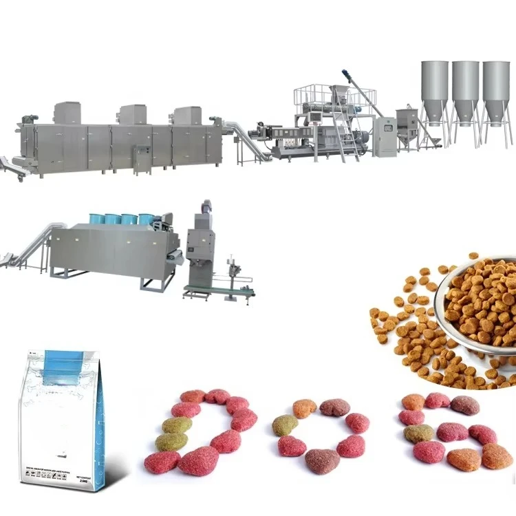 آلة بثق لولبية مزدوجة لأغذية القطط / آلة صنع أغذية الحيوانات الأليفة / خط معالجة أغذية الكلاب #3